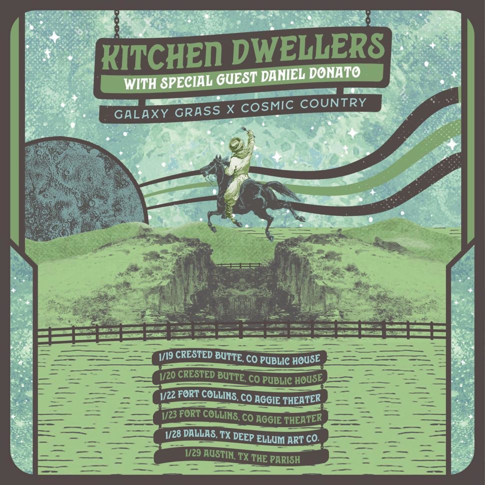Kitchen Dwellers and Daniel Donato Galaxy Grass x Cosmic Country Tour Poster